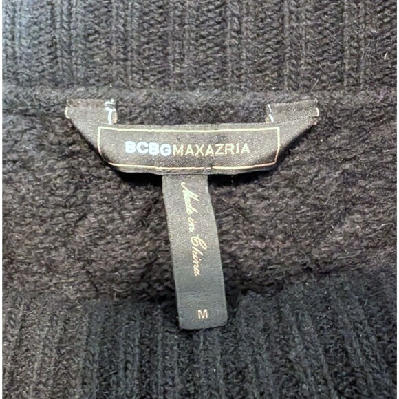 BCBGMaxazria Size Medium Turtleneck Sweater M Black BCBG Womens LS High Neck - Picture 2 of 5
